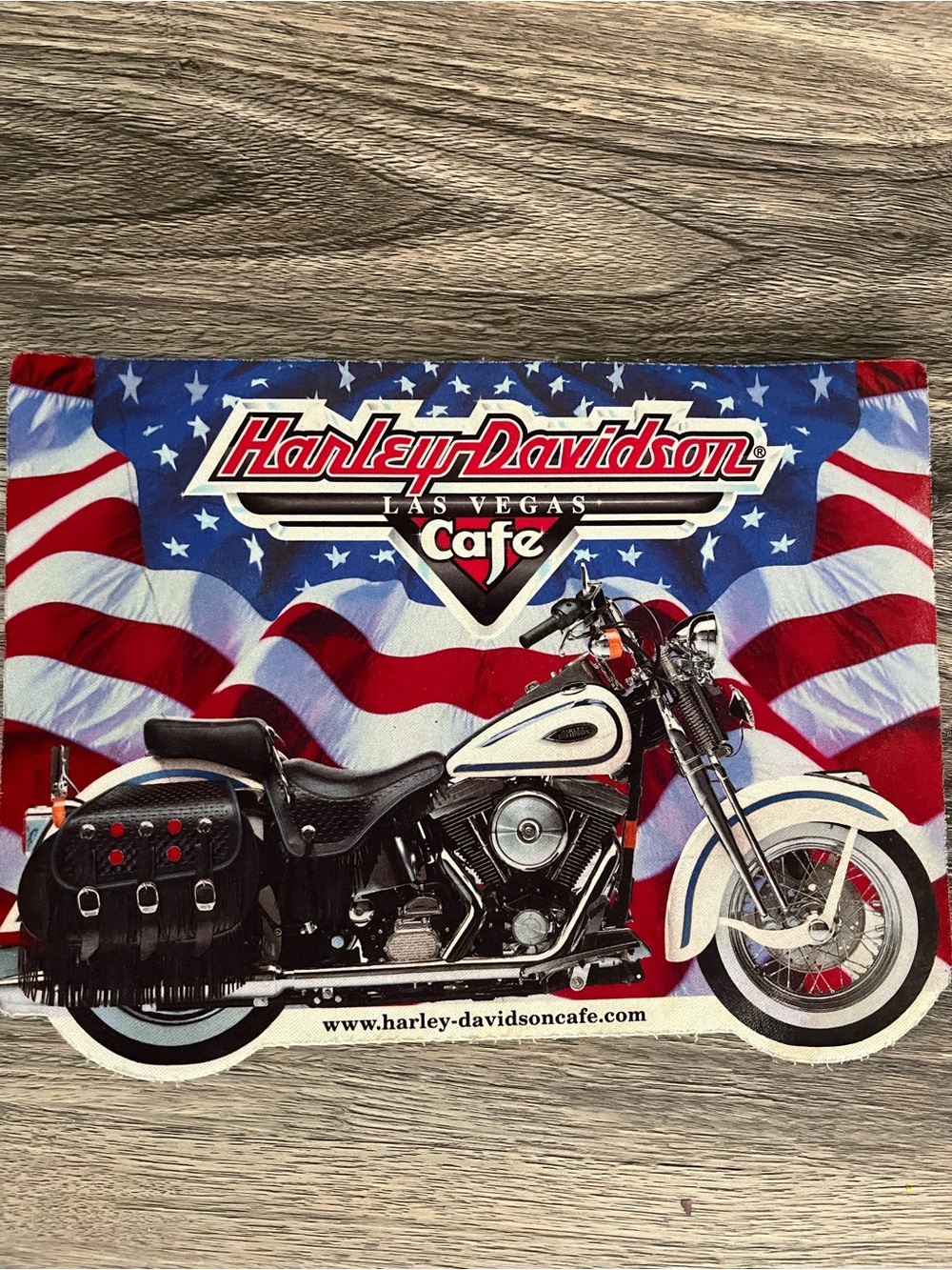 Harley-Davidson Red White Blue American Flag Motorcycle mouse pad